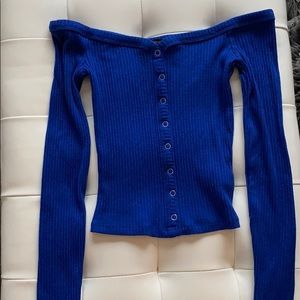 royal blue long sleeve shirt